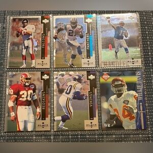 🏈 Black Diamond & Edge 1995 NFL Football Trading Cards, Lot of 6